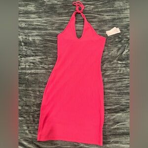 Vibrant Pink Halter Dress Size M by Wild Fable
